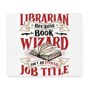 Thème de bibliothécaire amusant - Tapis de souris (format paysage) - blanc - Devant