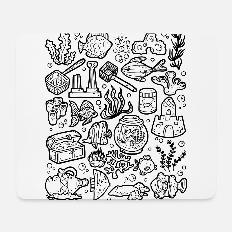 Aquarium - Mousepad (Querformat) - Weiß