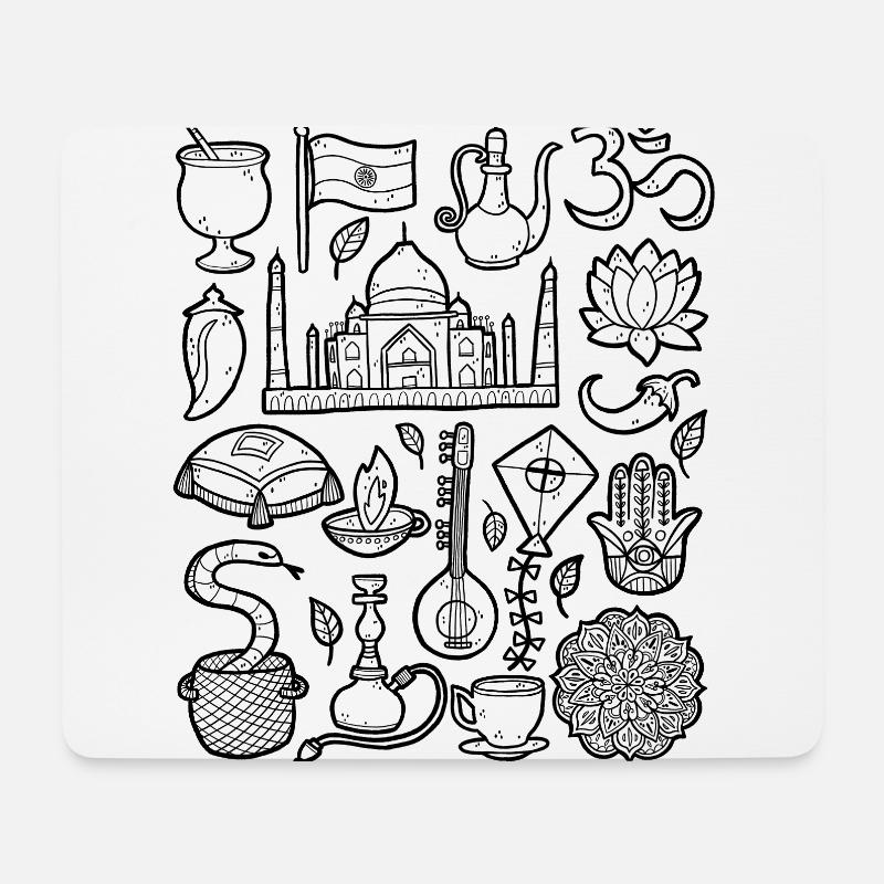 India - Mouse Pad (horizontal) - white
