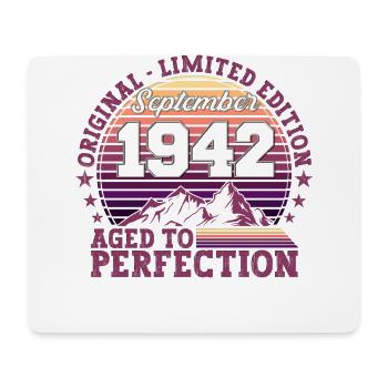 Original September 1942 80. Geburtstag Geschenk - Mousepad (Querformat) - Weiß - Vorne