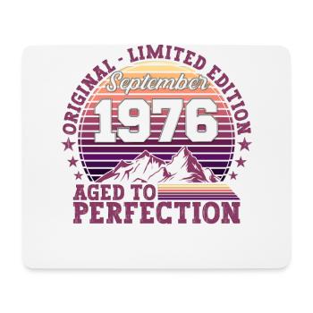 Original September 1976 46th Birthday Gift - Mouse Pad (horizontal) - white - Front