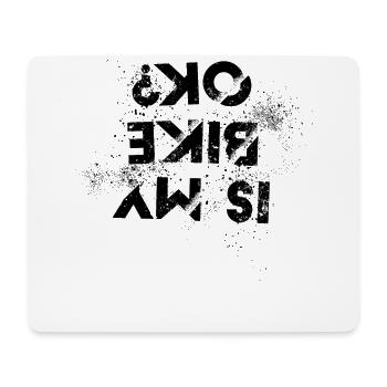 Lustiges Motorrad Dirt Bike Biker ist mein Fahrrad OK - Mousepad (Querformat) - Weiß - Vorne