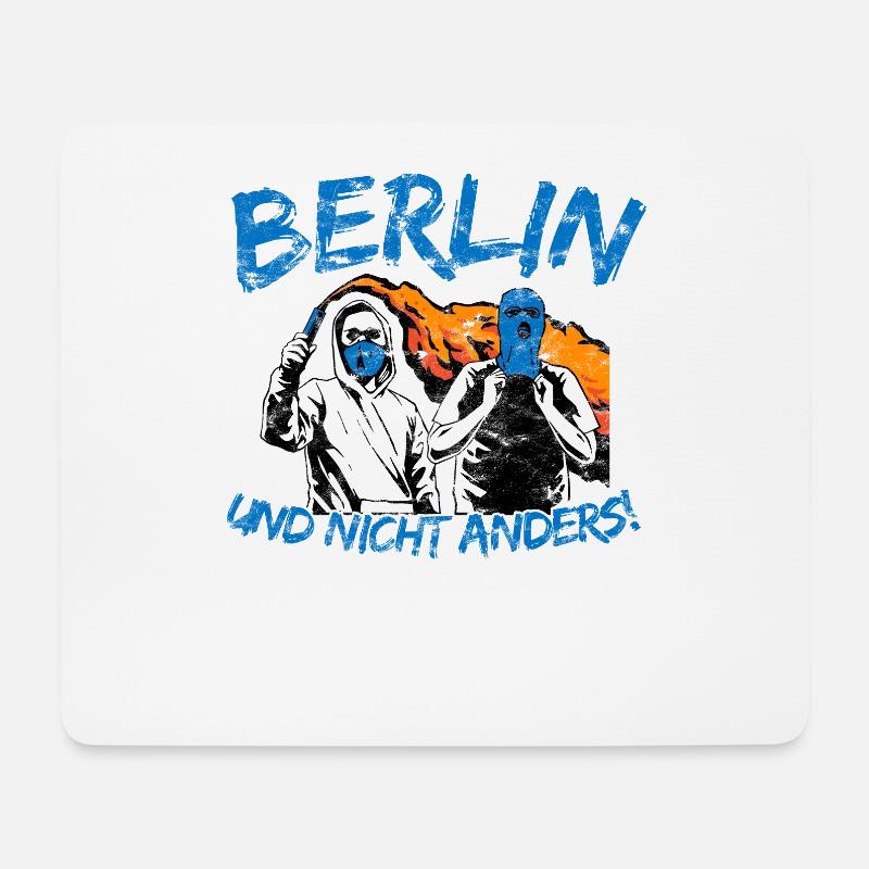 Berlin und nicht anders UPDATE - Mousepad (Querformat) - Weiß