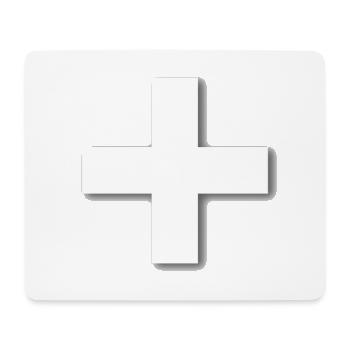 + - Tapis de souris (format paysage) - blanc - Devant