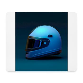 Motorcyclist Helmet - Mouse Pad (horizontal) - white - Front
