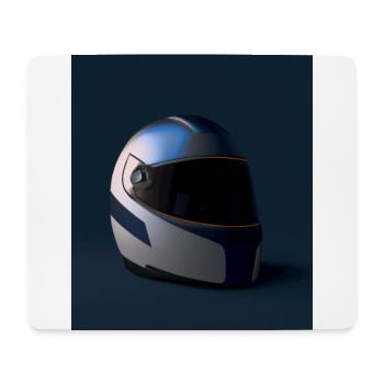 Motorcyclist Helmet - Mouse Pad (horizontal) - white - Front