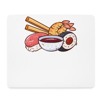 Miso Happy Sushi Japan Culture Japanese Food - Mouse Pad (horizontal) - white - Front