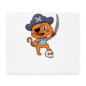 Purrate Pirate Costume Chat Amoureux Mignon - Tapis de souris (format paysage) - blanc - Devant
