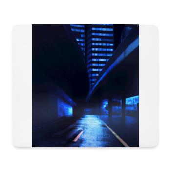 Cyber City SciFi abstrait - Tapis de souris (format paysage) - blanc - Devant