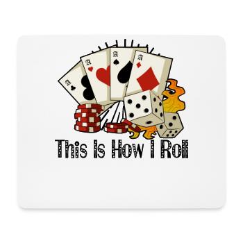 Poker Casino Poker Player Gambling Roulette Gift - Mousepad (Querformat) - Weiß - Vorne