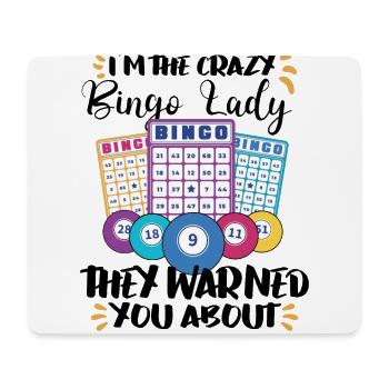 Bingo Jeu de cartes Grand-mère Bingo Joueur Bingo Cartes - Tapis de souris (format paysage) - blanc - Devant