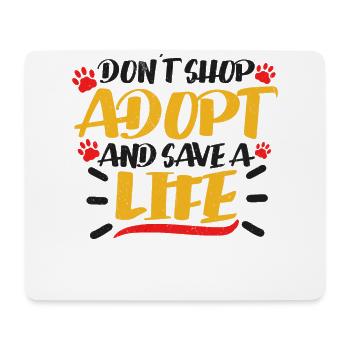 SAUVETAGE DE CHIEN DROITS DES ANIMAUX SAUVETAGE ADOPTION DE CHIENS DE SAUVETAGE - Tapis de souris (format paysage) - blanc - Devant