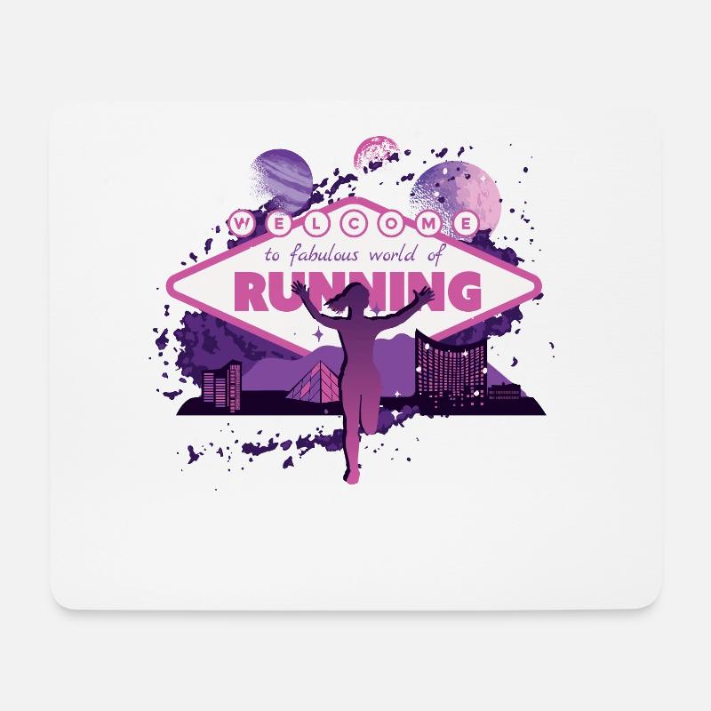 Fabelhafte Welt des Marathon, Trailrunning - Mousepad (Querformat) - Weiß