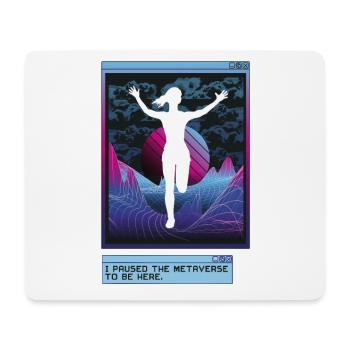 Vaporwave Metaverse Marathon, Trail Running - Tapis de souris (format paysage) - blanc - Devant