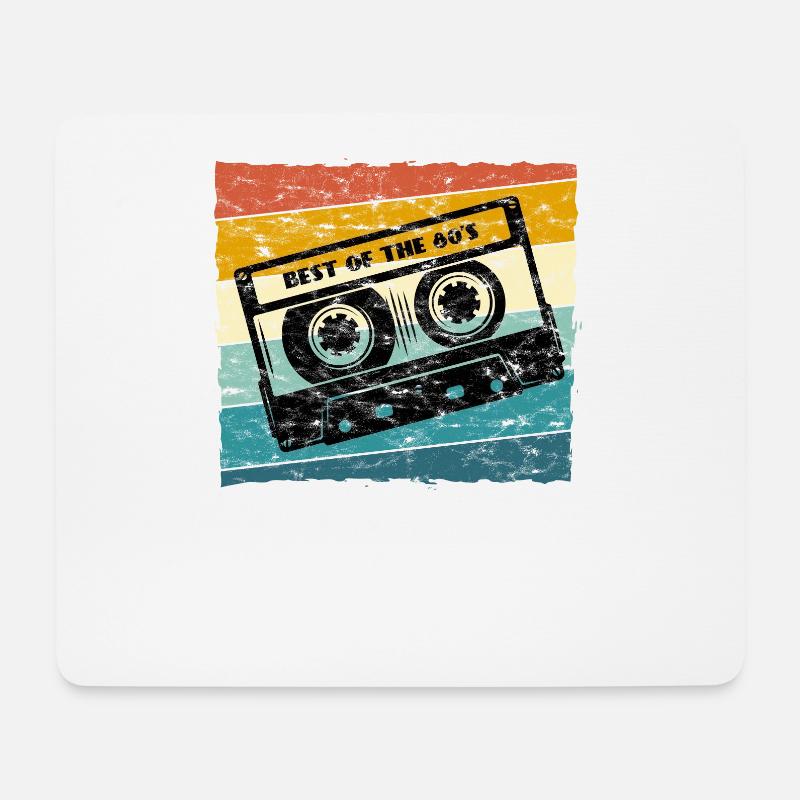 Retro Cassette - Mousepad (Querformat) - Weiß