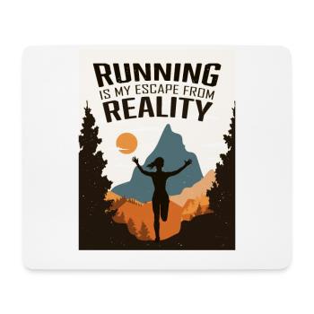 Marathon, Trail Running, Runner - Mouse Pad (horizontal) - white - Front