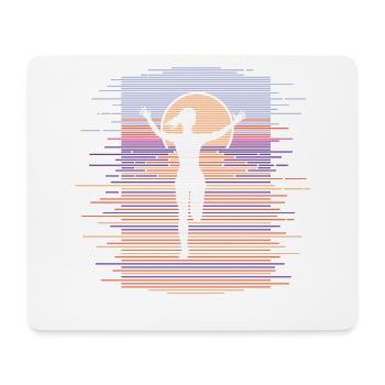 Lignes Marathon, Trail Running - Tapis de souris (format paysage) - blanc - Devant