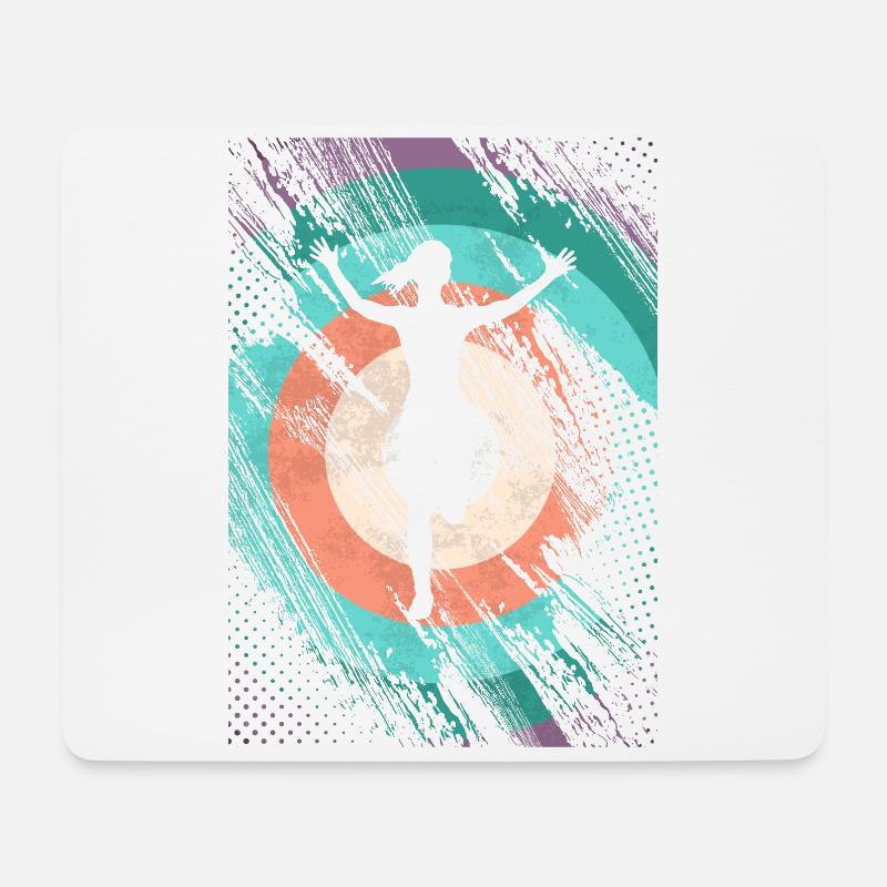 Retro Marathon, Trailrunning - Mousepad (Querformat) - Weiß