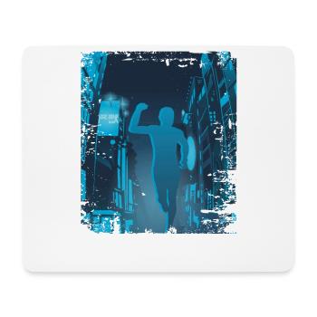 Marathon de la ville asiatique, Trail Running - Tapis de souris (format paysage) - blanc - Devant