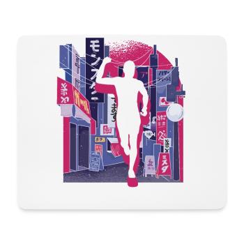 Marathon de la ville asiatique, Trail Running - Tapis de souris (format paysage) - blanc - Devant