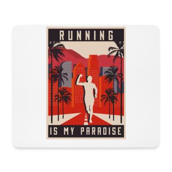 California Palm Marathon, Trail Running - Tapis de souris (format paysage) - blanc - Devant