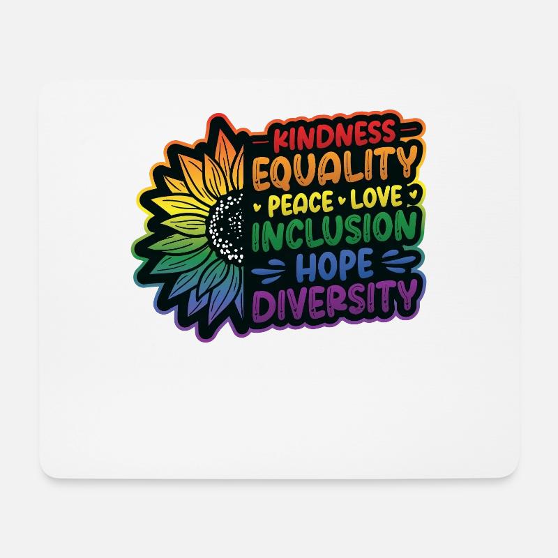 Menschenrechte, Soziale Gerechtigkeit - Mousepad (Querformat) - Weiß
