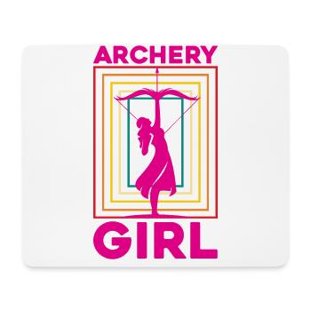 Bogenschießen-mädchen Für Bogenschießen-liebhaber - Mousepad (Querformat) - Weiß - Vorne