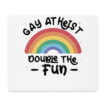 Gay LGBTQ Atheist Atheism Anti Religion Securalism - Mousepad (Querformat) - Weiß - Vorne