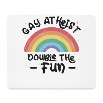 Gay LGBTQ Atheist Atheism Anti Religion Securalism - Mouse Pad (horizontal) - white - Front