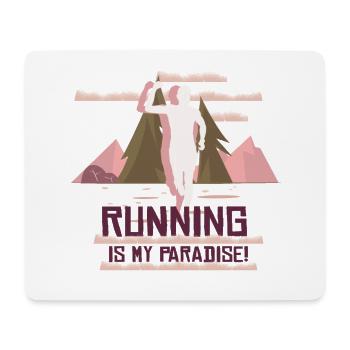 Marathon, TrailRunning Runner - Mouse Pad (horizontal) - white - Front