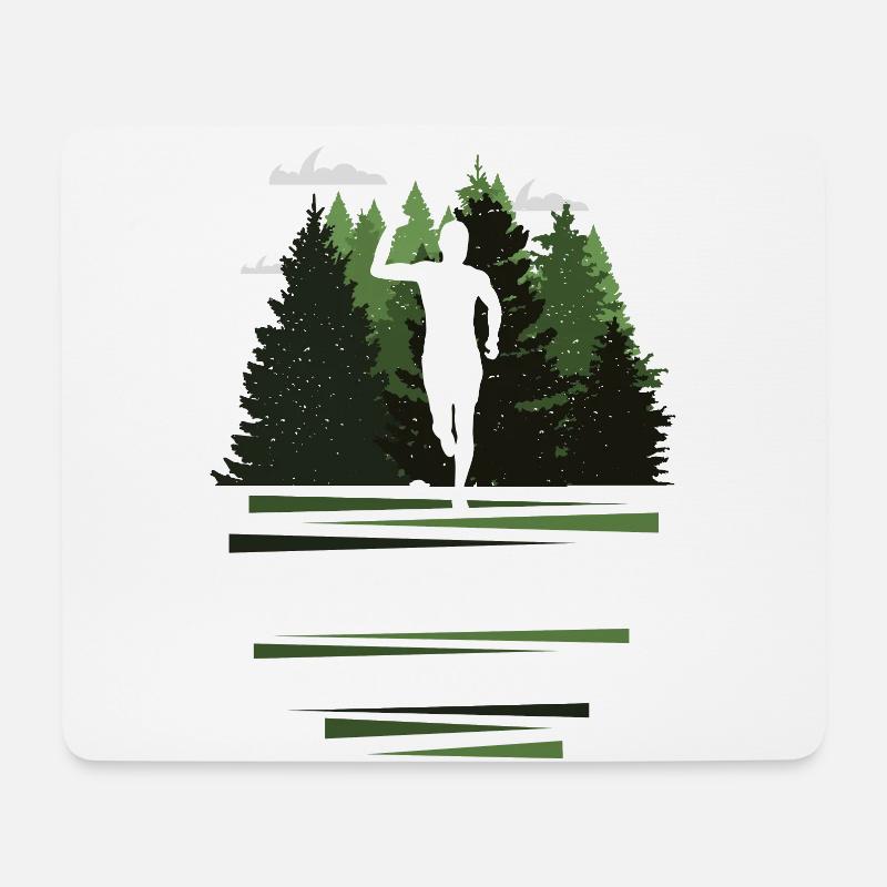 Marathon, Trailrunning Passion - Mousepad (Querformat) - Weiß