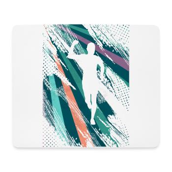 Retro Marathon, Trail Running - Mouse Pad (horizontal) - white - Front