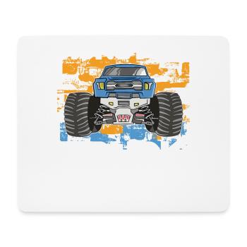 Les Monster Trucks sont mes - Tapis de souris (format paysage) - blanc - Devant