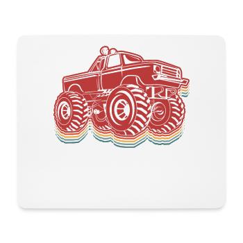 Amateurs de camions rétro - camion monstre des vendanges - Tapis de souris (format paysage) - blanc - Devant