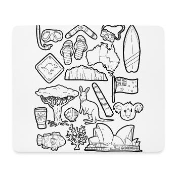 Australien - Mousepad (Querformat) - Weiß - Vorne