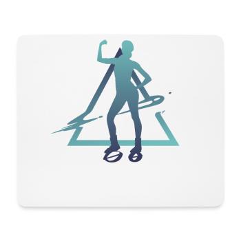 Geometrie Jump Shoes Fitness - Mousepad (Querformat) - Weiß - Vorne