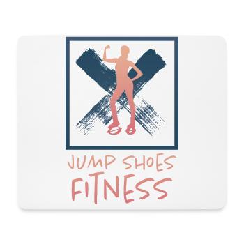 Grunge Jump Shoes Fitness - Mousepad (Querformat) - Weiß - Vorne