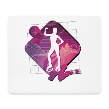 Vaporwave Synthwave Jump Shoes Fitness - Mousepad (Querformat) - Weiß - Vorne