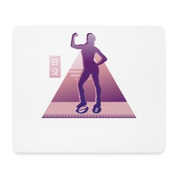 Vaporwave Synthwave Jump Shoes Fitness - Mousepad (Querformat) - Weiß - Vorne