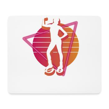 Vaporwave Synthwave Jump Shoes Fitness - Mouse Pad (horizontal) - white - Front