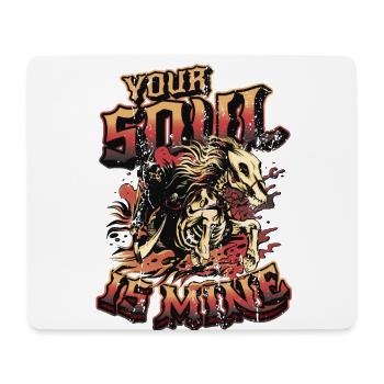 Your Soul Is Mine. Grim reaper, skeleton, horse. - Mouse Pad (horizontal) - white - Front