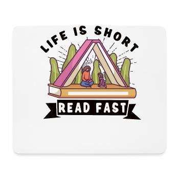Buchleser Leseliteratur Bücherwurm Geschenkidee - Mousepad (Querformat) - Weiß - Vorne
