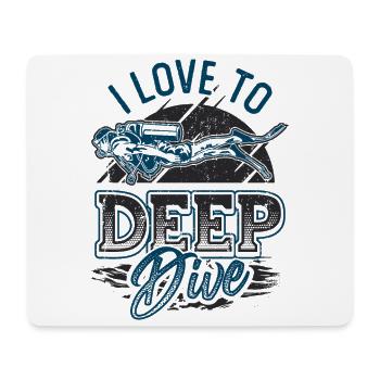 I love Deep Dive Scuba Diving - Mouse Pad (horizontal) - white - Front