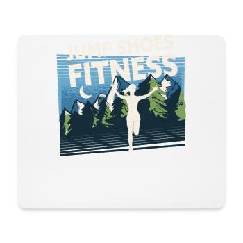 Jump Shoes Fitness Fitness Frau - Mousepad (Querformat) - Weiß - Vorne