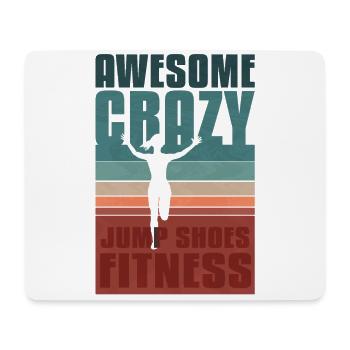 Retro Jump Shoes Fitness - Mousepad (Querformat) - Weiß - Vorne