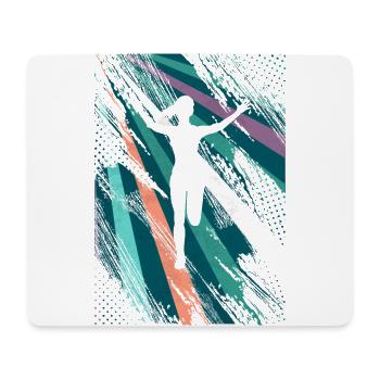 Retro Jump Shoes Fitness - Mousepad (Querformat) - Weiß - Vorne