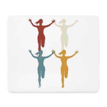 Retro Jump Shoes Fitness - Mousepad (Querformat) - Weiß - Vorne