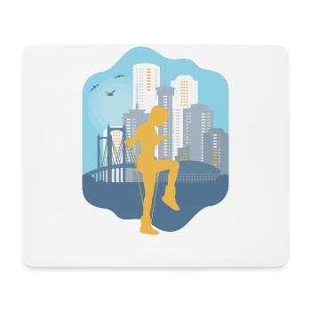 Skyline Rope Jumping - Mousepad (Querformat) - Weiß - Vorne