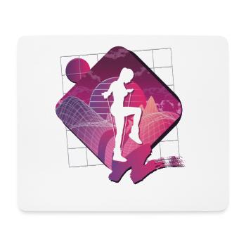 Vaporwave Rope Jumping - Mouse Pad (horizontal) - white - Front