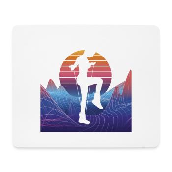 Vaporwave Rope Jumping - Mouse Pad (horizontal) - white - Front